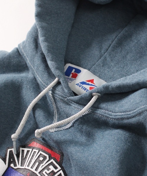 Pull Hoodie Homme Russell Athletic 2XL Bleu – Microfibre Polyester