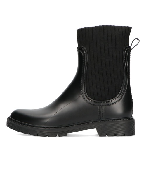 ORiental TRaffic（オリエンタルトラフィック）の「切替ニットレインブーツ/R-0017（レインシューズ・レディース・ブラック・S/M/L/LL）」の6枚目の写真