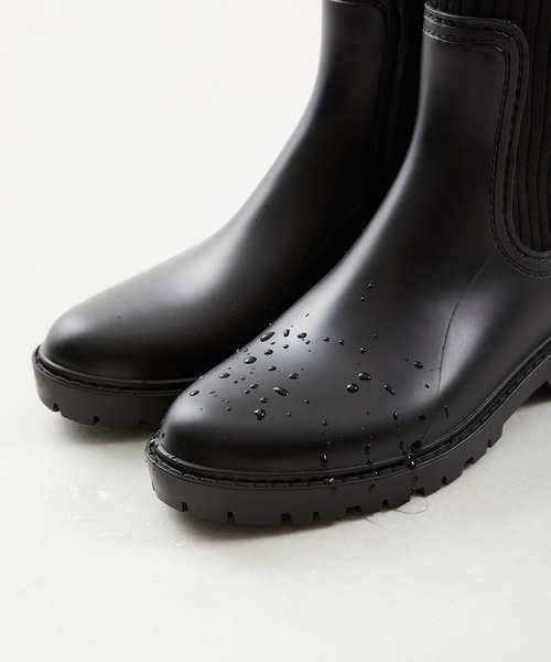 ORiental TRaffic（オリエンタルトラフィック）の「切替ニットレインブーツ/R-0017（レインシューズ・レディース・ブラック・S/M/L/LL）」の5枚目の写真