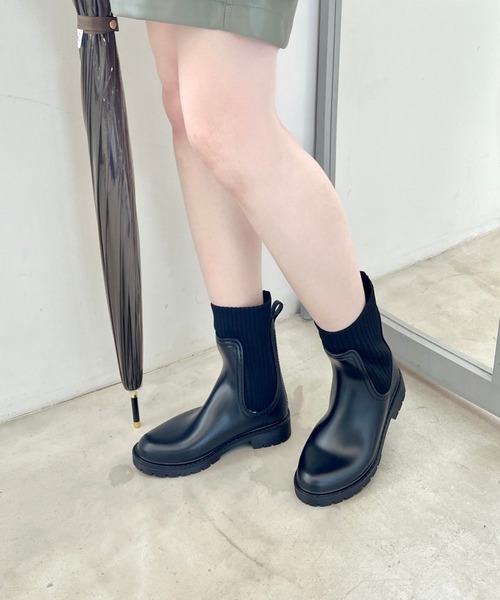 セール】切替ニットレインブーツ/R-0017（レインシューズ）｜ORiental