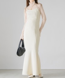 NEUNA | 【大人のフレアな落ち感。】フレアリボンウエストギャザーロングワンピース(ワンピース)