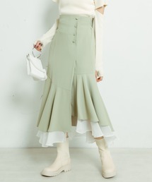 OLIVE des OLIVE | 【WEB限定】裾シフォンマーメイドスカート(スカート)