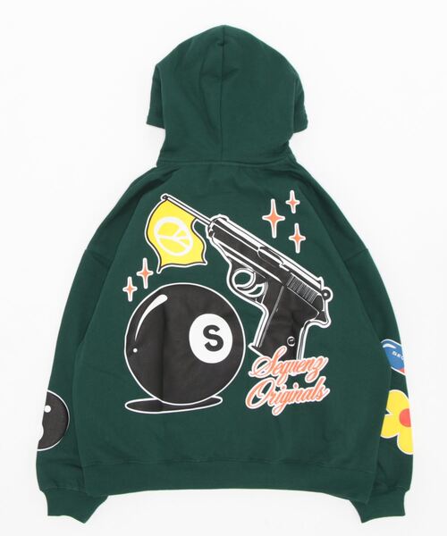 Right-on（ライトオン）の「発泡プリントパーカー（パーカー・レディース・グリーン/グレー/ブラック・L/M）」の6枚目の写真