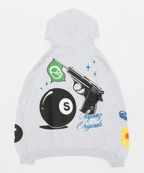 Right-on（ライトオン）の「発泡プリントパーカー（パーカー・レディース・グリーン/グレー/ブラック・L/M）」の5枚目の写真