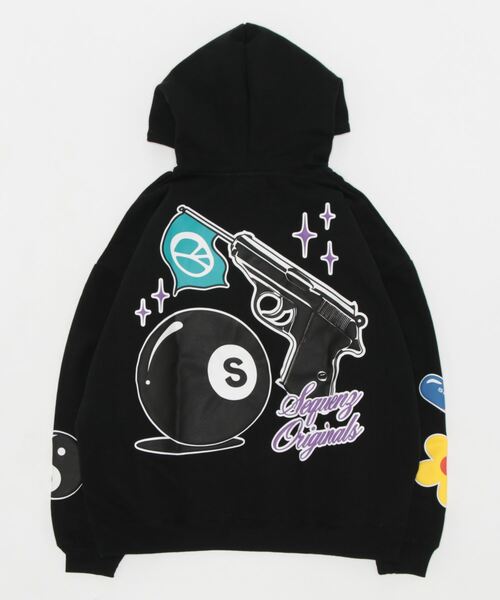 Right-on（ライトオン）の「発泡プリントパーカー（パーカー・レディース・グリーン/グレー/ブラック・L/M）」の7枚目の写真