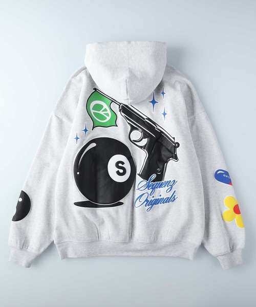 Right-on（ライトオン）の「発泡プリントパーカー（パーカー・レディース・グリーン/グレー/ブラック・L/M）」の9枚目の写真