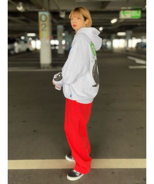 Right-on（ライトオン）の「発泡プリントパーカー（パーカー・レディース・グリーン/グレー/ブラック・L/M）」の20枚目の写真