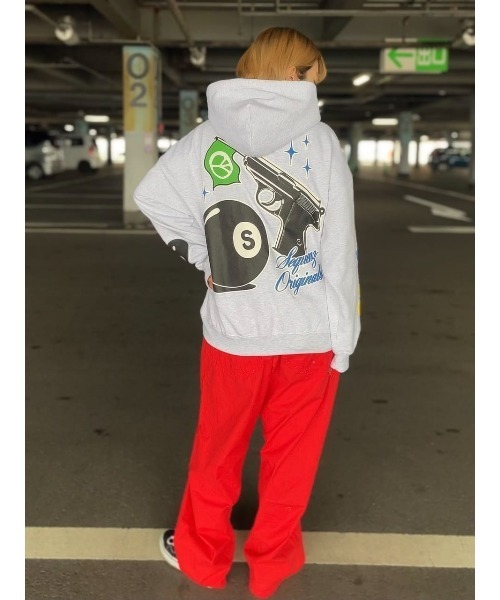 Right-on（ライトオン）の「発泡プリントパーカー（パーカー・レディース・グリーン/グレー/ブラック・L/M）」の21枚目の写真