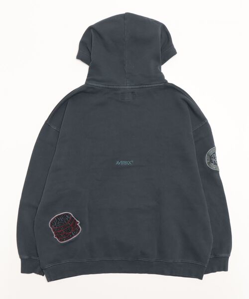 AVIREX（アヴィレックス）の「《直営店限定》WEST COAST FADE WASH PULLOVER PARKA/ ウエストコースト フェイドウォッシュ プルオーバーパーカー（パーカー・レディース・ブラック/ダークグリーン系/その他3・F）」の6枚目の写真