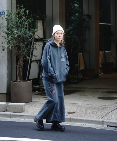 AVIREX（アヴィレックス）の「《直営店限定》WEST COAST FADE WASH PULLOVER PARKA/ ウエストコースト フェイドウォッシュ プルオーバーパーカー（パーカー・レディース・ブラック/ダークグリーン系/その他3・F）」の10枚目の写真