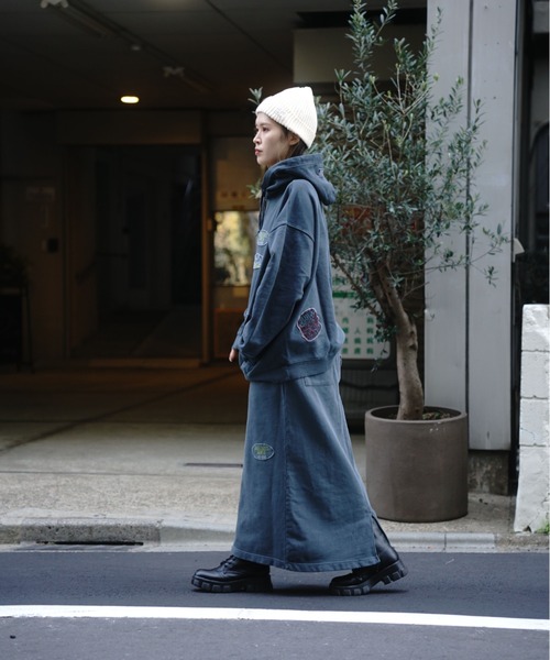 AVIREX（アヴィレックス）の「《直営店限定》WEST COAST FADE WASH PULLOVER PARKA/ ウエストコースト フェイドウォッシュ プルオーバーパーカー（パーカー・レディース・ブラック/ダークグリーン系/その他3・F）」の12枚目の写真