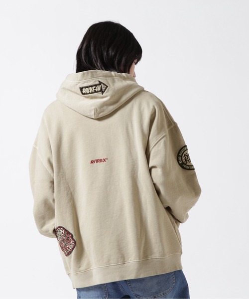 AVIREX（アヴィレックス）の「《直営店限定》WEST COAST FADE WASH PULLOVER PARKA/ ウエストコースト フェイドウォッシュ プルオーバーパーカー（パーカー・レディース・ブラック/ダークグリーン系/その他3・F）」の14枚目の写真
