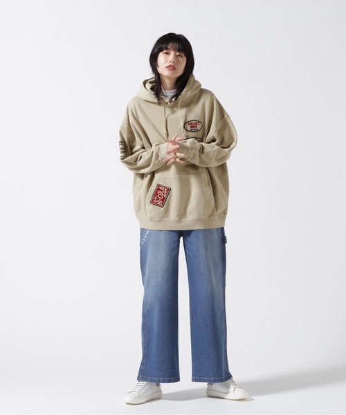 AVIREX（アヴィレックス）の「《直営店限定》WEST COAST FADE WASH PULLOVER PARKA/ ウエストコースト フェイドウォッシュ プルオーバーパーカー（パーカー・レディース・ブラック/ダークグリーン系/その他3・F）」の15枚目の写真