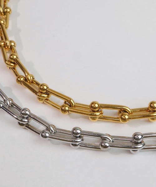 blackdia ocean(ブラックダイヤオーシャン)の「blackdia ocean ホースシューチェーンネックレス(ネックレス・レディース・シルバー/ゴールド/ピンクゴールド/ゴールド系その他/シルバー系その他・41cm/FREE)」の7枚目の写真