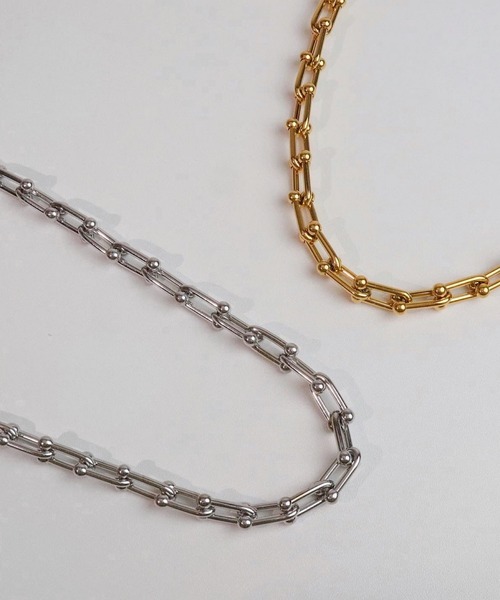 blackdia ocean(ブラックダイヤオーシャン)の「blackdia ocean ホースシューチェーンネックレス(ネックレス・レディース・シルバー/ゴールド/ピンクゴールド/ゴールド系その他/シルバー系その他・41cm/FREE)」の6枚目の写真