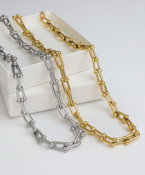 blackdia ocean(ブラックダイヤオーシャン)の「blackdia ocean ホースシューチェーンネックレス(ネックレス・レディース・シルバー/ゴールド/ピンクゴールド/ゴールド系その他/シルバー系その他・41cm/FREE)」の11枚目の写真