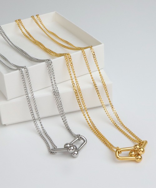 blackdia ocean(ブラックダイヤオーシャン)の「blackdia ocean ホースシューチェーンネックレス(ネックレス・レディース・シルバー/ゴールド/ピンクゴールド/ゴールド系その他/シルバー系その他・41cm/FREE)」の20枚目の写真