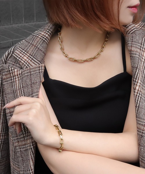 blackdia ocean(ブラックダイヤオーシャン)の「blackdia ocean ホースシューチェーンネックレス(ネックレス・レディース・シルバー/ゴールド/ピンクゴールド/ゴールド系その他/シルバー系その他・41cm/FREE)」の16枚目の写真