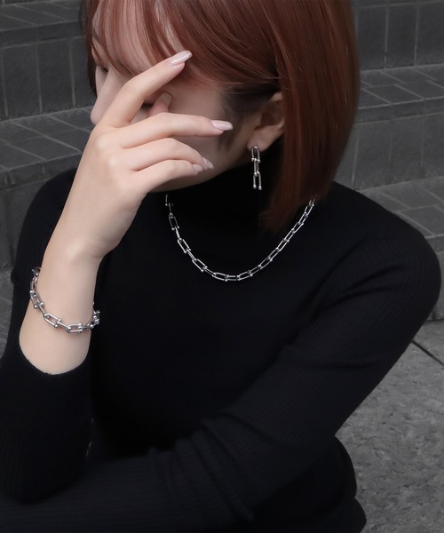 blackdia ocean(ブラックダイヤオーシャン)の「blackdia ocean ホースシューチェーンネックレス(ネックレス・レディース・シルバー/ゴールド/ピンクゴールド/ゴールド系その他/シルバー系その他・41cm/FREE)」の13枚目の写真