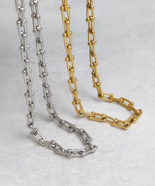 blackdia ocean(ブラックダイヤオーシャン)の「blackdia ocean ホースシューチェーンネックレス(ネックレス・レディース・シルバー/ゴールド/ピンクゴールド/ゴールド系その他/シルバー系その他・41cm/FREE)」の15枚目の写真