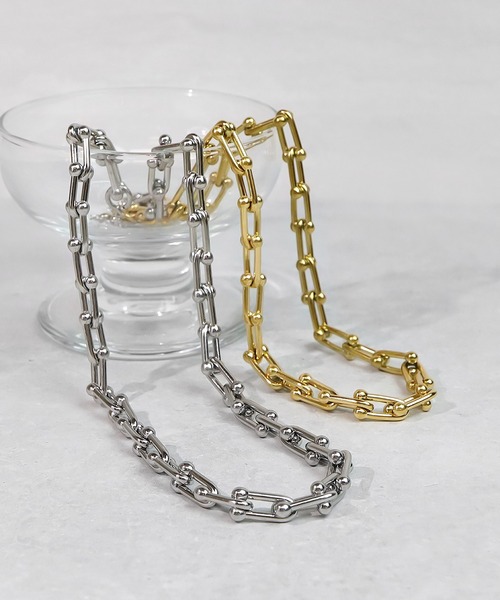 blackdia ocean(ブラックダイヤオーシャン)の「blackdia ocean ホースシューチェーンネックレス(ネックレス・レディース・シルバー/ゴールド/ピンクゴールド/ゴールド系その他/シルバー系その他・41cm/FREE)」の17枚目の写真