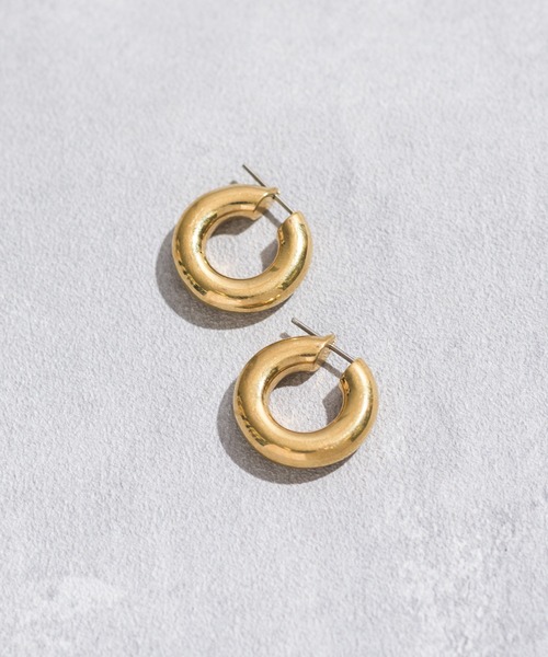 JANESMITH（ジェーンスミス）の「JANESMITH ジェーンスミス / TINY AND ROUND HOOP EARRING フープピアス / 23SAC-#736L（ピアス（両耳用）・レディース・シルバー/ゴールド・FREE）」の3枚目の写真