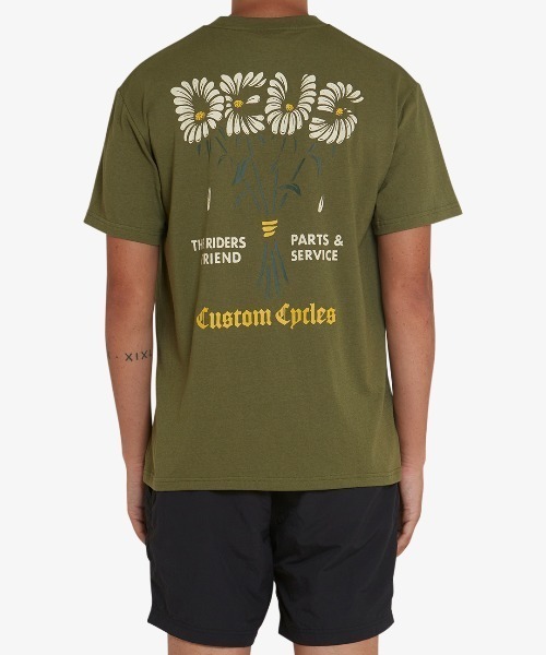 DEUS EX MACHINA（デウスエクスマキナ）の「TANGERINE TEE（Tシャツ/カットソー・メンズ・オリーブ/ブラック・MEDIUM/LARGE/SMALL）」の4枚目の写真