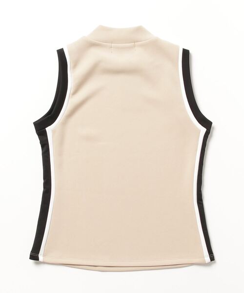 CECIL McBEE（セシルマクビー）の「CECIL McBEE green バイカラーノースリーブモックネック　GOLF（タンクトップ・レディース・グレー/ベージュ・2/1）」の3枚目の写真