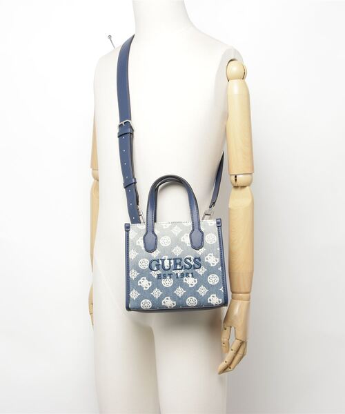 Guess（ゲス）の「SILVANA 2 Cmprtmnt Mini Tote（トートバッグ・レディース・インディゴブルー・ONE SIZE）」の18枚目の写真