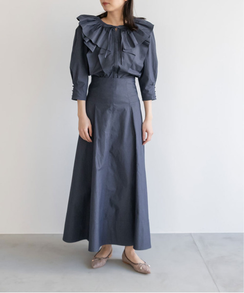 RANDA(ランダ)の「ダブルパフデザインブラウス(シャツ/ブラウス・レディース・ブルー/クリーム/インディゴブルー・0/1)」の10枚目の写真