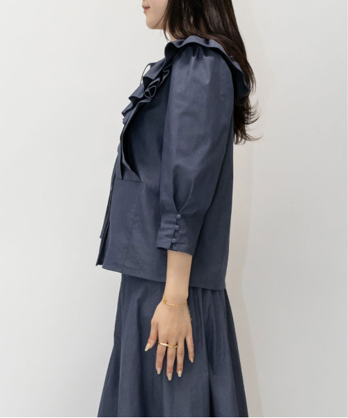 RANDA(ランダ)の「ダブルパフデザインブラウス(シャツ/ブラウス・レディース・ブルー/クリーム/インディゴブルー・0/1)」の22枚目の写真