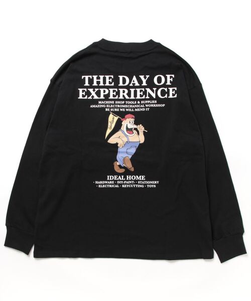 RODEO CROWNS WIDE BOWL（ロデオクラウンズワイドボウル）の「IDEALHOME L/STシャツ（Tシャツ/カットソー・メンズ・ライトパープル/ホワイト/ブラック・MEDIUM/LARGE）」の4枚目の写真