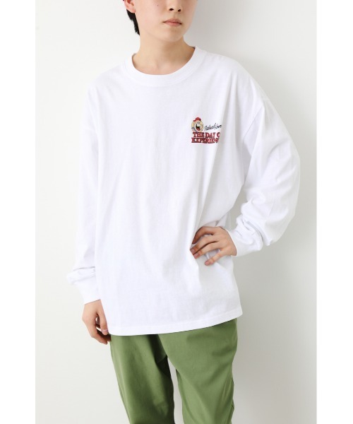RODEO CROWNS WIDE BOWL（ロデオクラウンズワイドボウル）の「IDEALHOME L/STシャツ（Tシャツ/カットソー・メンズ・ライトパープル/ホワイト/ブラック・MEDIUM/LARGE）」の2枚目の写真