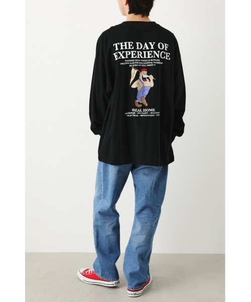 RODEO CROWNS WIDE BOWL（ロデオクラウンズワイドボウル）の「IDEALHOME L/STシャツ（Tシャツ/カットソー・メンズ・ライトパープル/ホワイト/ブラック・MEDIUM/LARGE）」の7枚目の写真