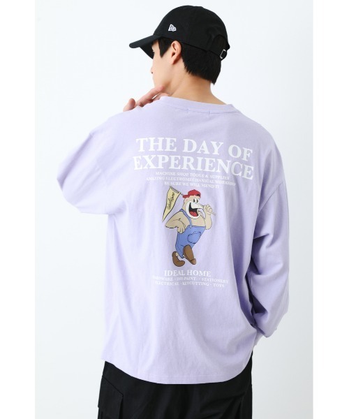 RODEO CROWNS WIDE BOWL（ロデオクラウンズワイドボウル）の「IDEALHOME L/STシャツ（Tシャツ/カットソー・メンズ・ライトパープル/ホワイト/ブラック・MEDIUM/LARGE）」の9枚目の写真