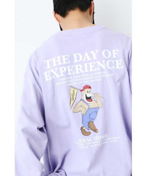 RODEO CROWNS WIDE BOWL（ロデオクラウンズワイドボウル）の「IDEALHOME L/STシャツ（Tシャツ/カットソー・メンズ・ライトパープル/ホワイト/ブラック・MEDIUM/LARGE）」の12枚目の写真