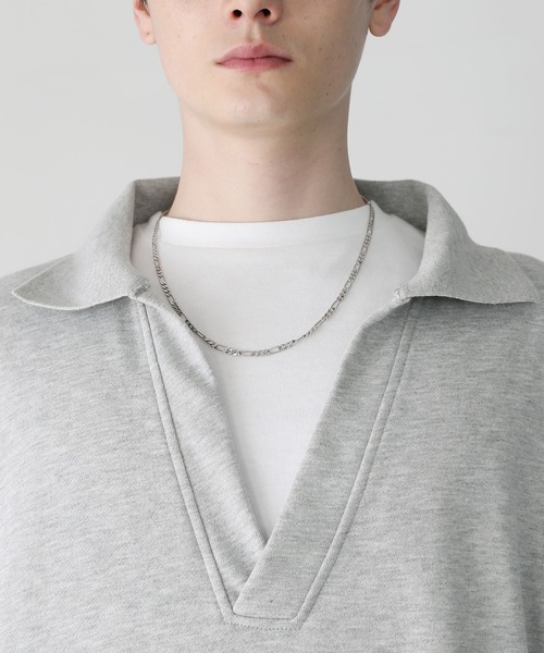 ASTRONOMY（アストロノミー）の「ビッグシルエットスキッパー衿裏毛スウェット（スウェット・メンズ・杢グレー/ブラック/スミクロ・L/M）」の17枚目の写真