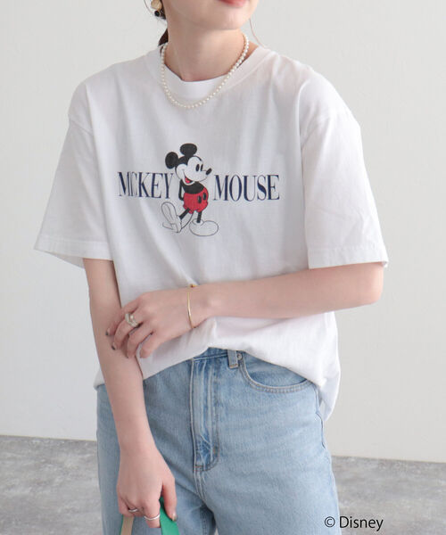 GOOD ROCK SPEED（グッドロックスピード）の「【GOOD ROCK SPEED/グッドロックスピード】MICKEY Tシャツ（Tシャツ/カットソー・レディース・ネイビー/オフホワイト・FREE）」の6枚目の写真