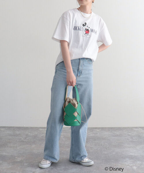 GOOD ROCK SPEED（グッドロックスピード）の「【GOOD ROCK SPEED/グッドロックスピード】MICKEY Tシャツ（Tシャツ/カットソー・レディース・ネイビー/オフホワイト・FREE）」の8枚目の写真