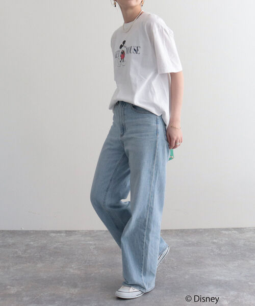 GOOD ROCK SPEED（グッドロックスピード）の「【GOOD ROCK SPEED/グッドロックスピード】MICKEY Tシャツ（Tシャツ/カットソー・レディース・ネイビー/オフホワイト・FREE）」の9枚目の写真