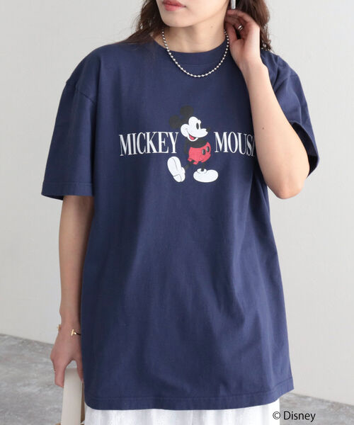 GOOD ROCK SPEED（グッドロックスピード）の「【GOOD ROCK SPEED/グッドロックスピード】MICKEY Tシャツ（Tシャツ/カットソー・レディース・ネイビー/オフホワイト・FREE）」の10枚目の写真