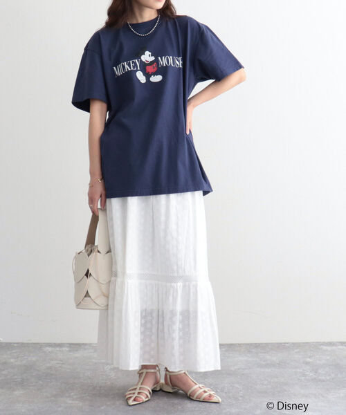 GOOD ROCK SPEED（グッドロックスピード）の「【GOOD ROCK SPEED/グッドロックスピード】MICKEY Tシャツ（Tシャツ/カットソー・レディース・ネイビー/オフホワイト・FREE）」の17枚目の写真