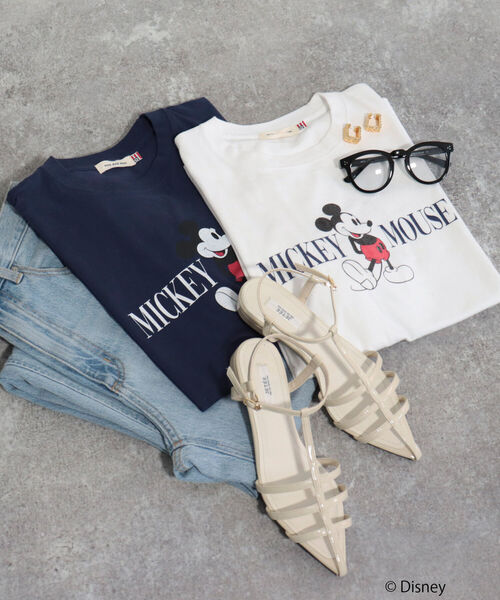 GOOD ROCK SPEED（グッドロックスピード）の「【GOOD ROCK SPEED/グッドロックスピード】MICKEY Tシャツ（Tシャツ/カットソー・レディース・ネイビー/オフホワイト・FREE）」の22枚目の写真