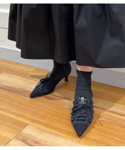 MAISON MAVERICK PRESENTS（メゾンマベリックプレゼンツ）の「【MAISON MAVERICK PRESENTS/メゾン・マベリック・プレゼンツ】レースアップサンダル（サンダル・レディース・ブラック/ホワイト・LARGE/MEDIUM/SMALL）」の2枚目の写真