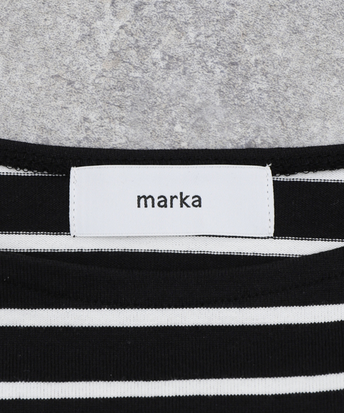 marka(マーカ)の「【MARKA / マーカ】PANEL BORDER BASQUE SHIRT(Tシャツ/カットソー・メンズ・ブラック/ホワイト・1/2)」の6枚目の写真