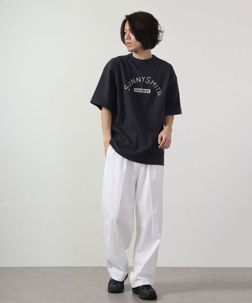 Sunny Smith(サニースミス)の「Sunnysmith へビーオンス Cool Smith ロゴプリント Tシャツ 半袖(Tシャツ/カットソー・メンズ・チャコールグレー/オフホワイト/レッド・M/L)」の19枚目の写真