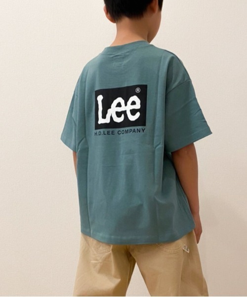 Lee(リー)の「Lee/リー キッズ バックロゴプリントTシャツ(Tシャツ/カットソー・キッズ・ミント/グリーン/ブラック系/ホワイト/ピンク・140cm/150cm/130cm)」の3枚目の写真