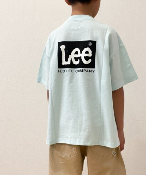Lee(リー)の「Lee/リー キッズ バックロゴプリントTシャツ(Tシャツ/カットソー・キッズ・ミント/グリーン/ブラック系/ホワイト/ピンク・140cm/150cm/130cm)」の4枚目の写真