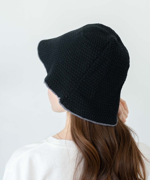 WEGO(ウィゴー)の「WEGO/パイピングニットハット(ハット・レディース・オフホワイト/ブラック/サックスブルー・FREE)」の1枚目の写真