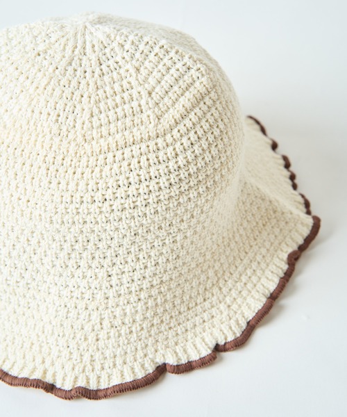 WEGO(ウィゴー)の「WEGO/パイピングニットハット(ハット・レディース・オフホワイト/ブラック/サックスブルー・FREE)」の17枚目の写真